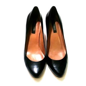 ANN Taylor perfect kitten heel black 7.5 leather